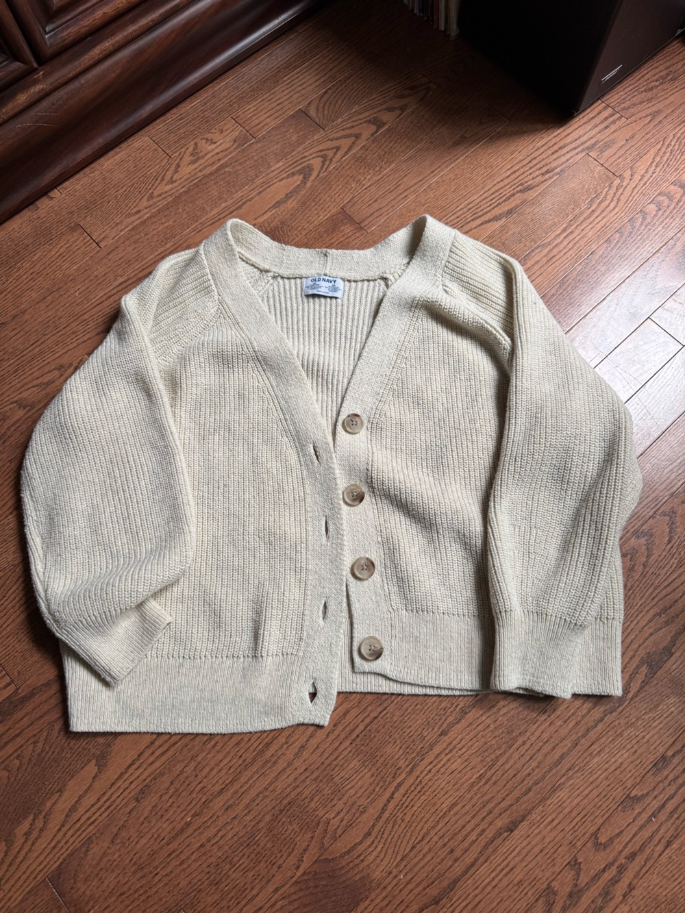 Old Navy Cream Button Knit Cardigan